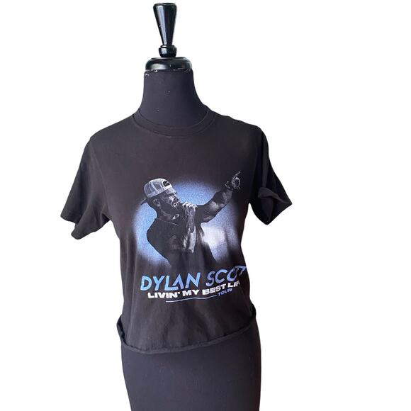 Dylan Scott Tour Tee Distressed Raw Hem Sz S - Picture 3 of 6